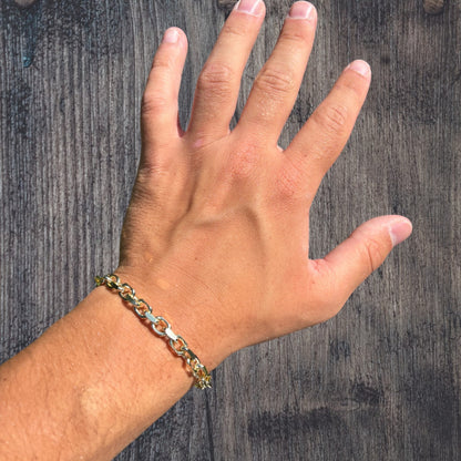 925 Sterling Silver 6mm Anchor Cable Bracelet