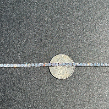 925 Sterling Silver 3mm Tennis Bracelet - CZ Or Moissanite