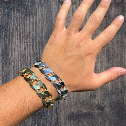 925 Sterling Silver 16mm Curb Bracelet