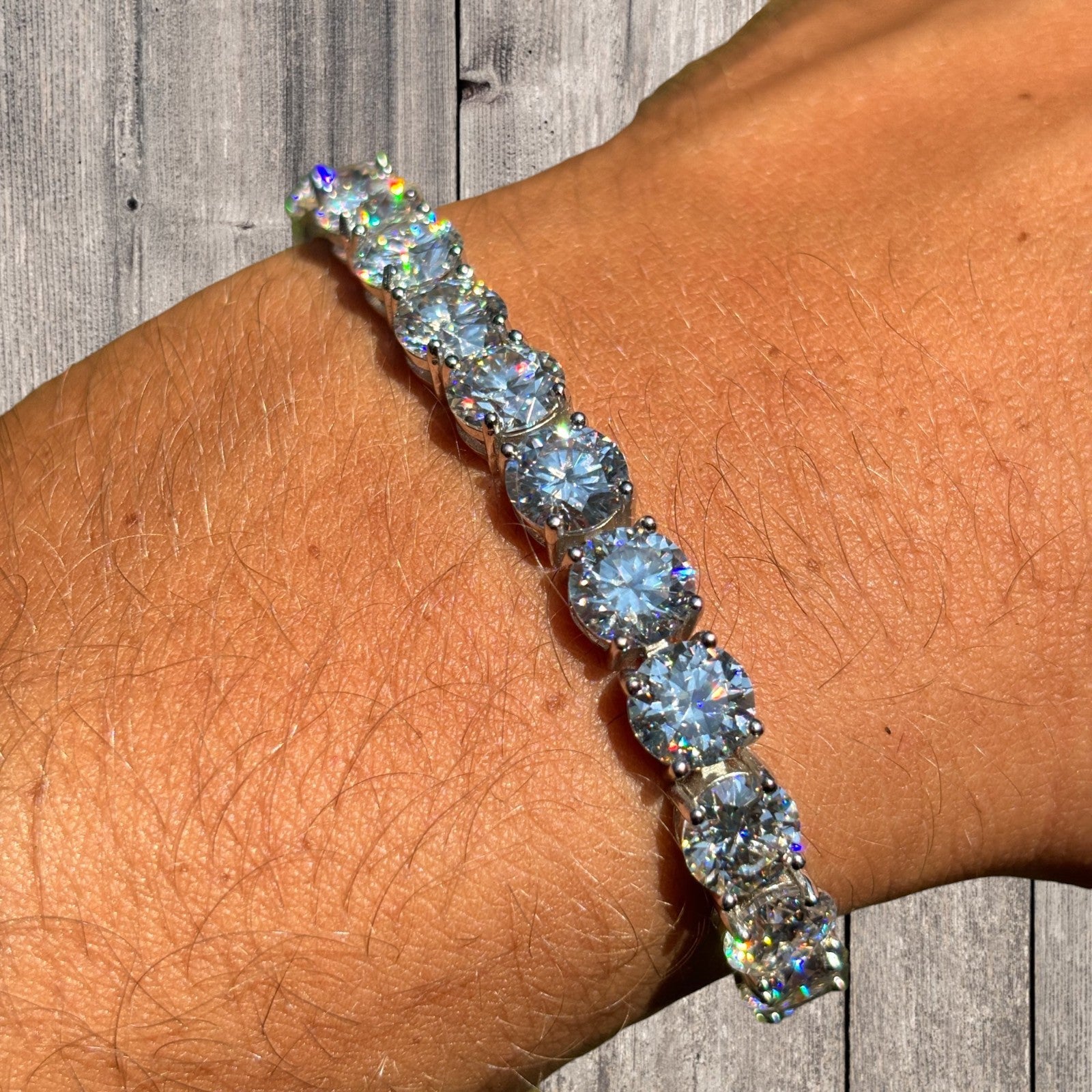 925 Sterling Silver 7mm Tennis Bracelet - CZ Or Moissanite