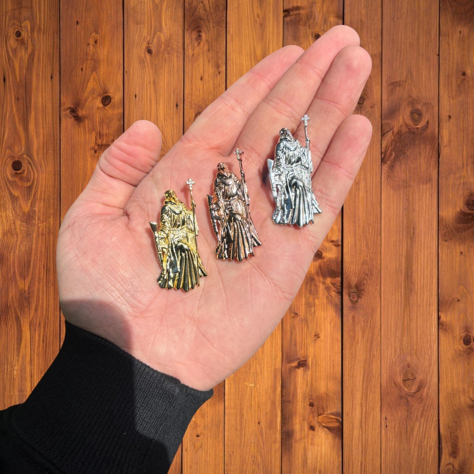 925 Sterling Silver Grim Reaper Pendant With Moissanite