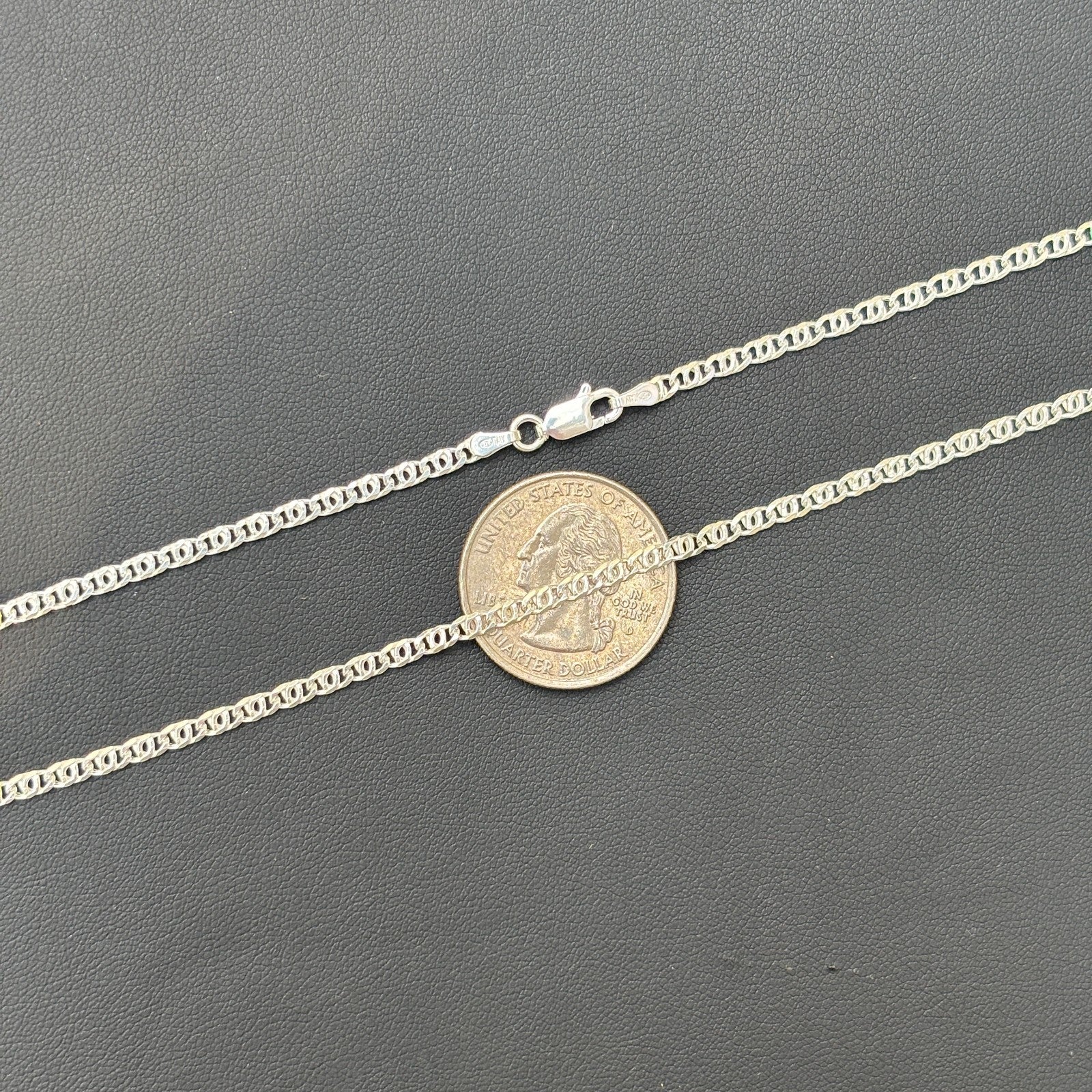 925 Sterling Silver 2.5mm Tiger Eye Chain Necklace