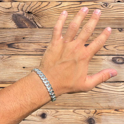 925 Sterling Silver 8mm Miami Cuban W. Box Clasp Bracelet