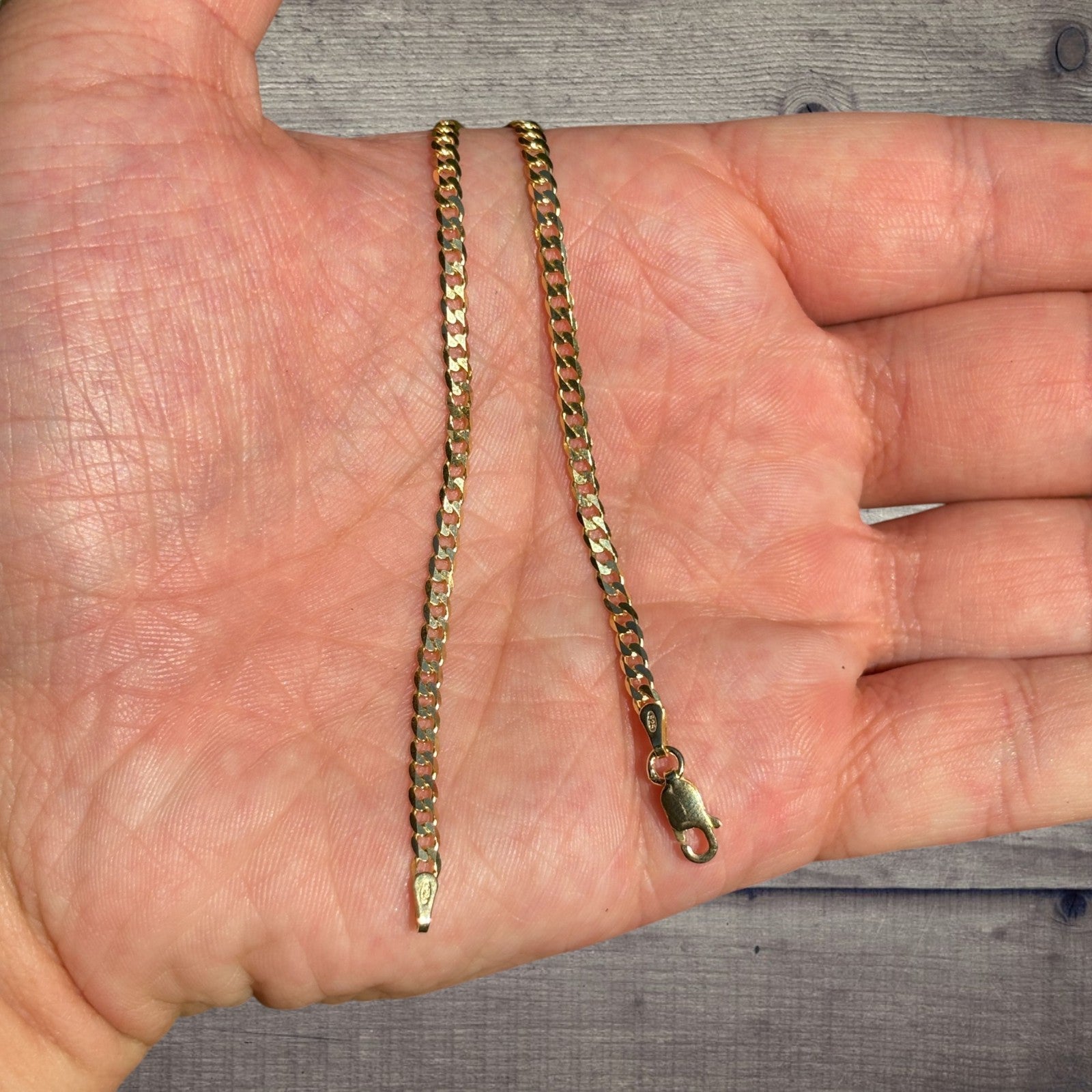 925 Sterling Silver 3mm Curb Bracelet