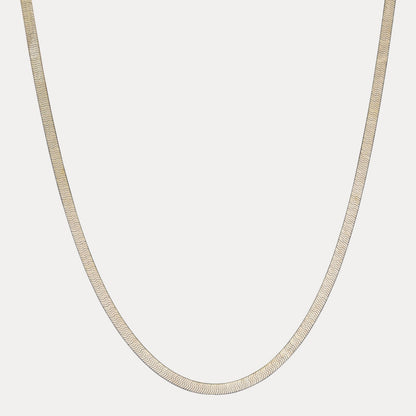 925 Sterling Silver 6mm Herringbone Chain Necklace