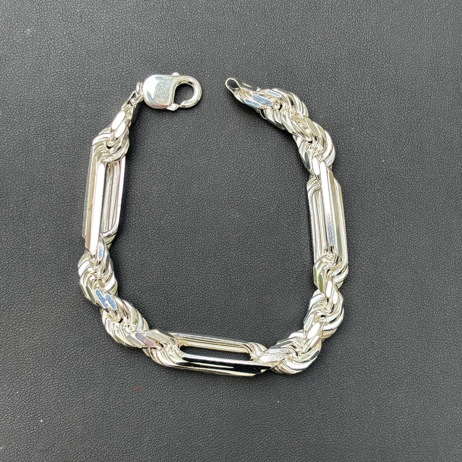 925 Sterling Silver 10mm Figarope Milano Bracelet