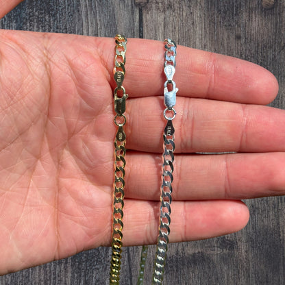 925 Sterling Silver 5mm Curb Chain Necklace