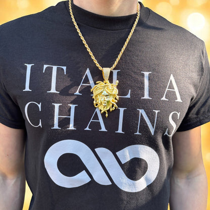 925 Sterling Silver Medusa Head Pendant With Moissanite - Large