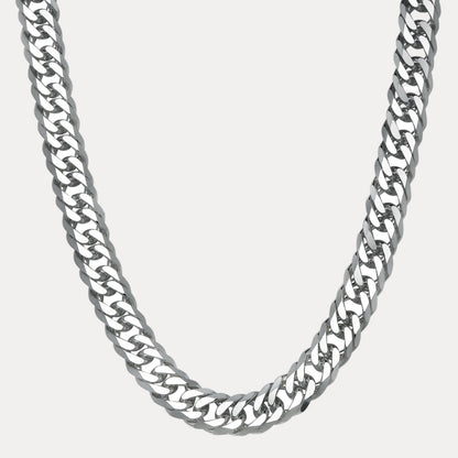 925 Sterling Silver 16mm Double Curb Chain Necklace