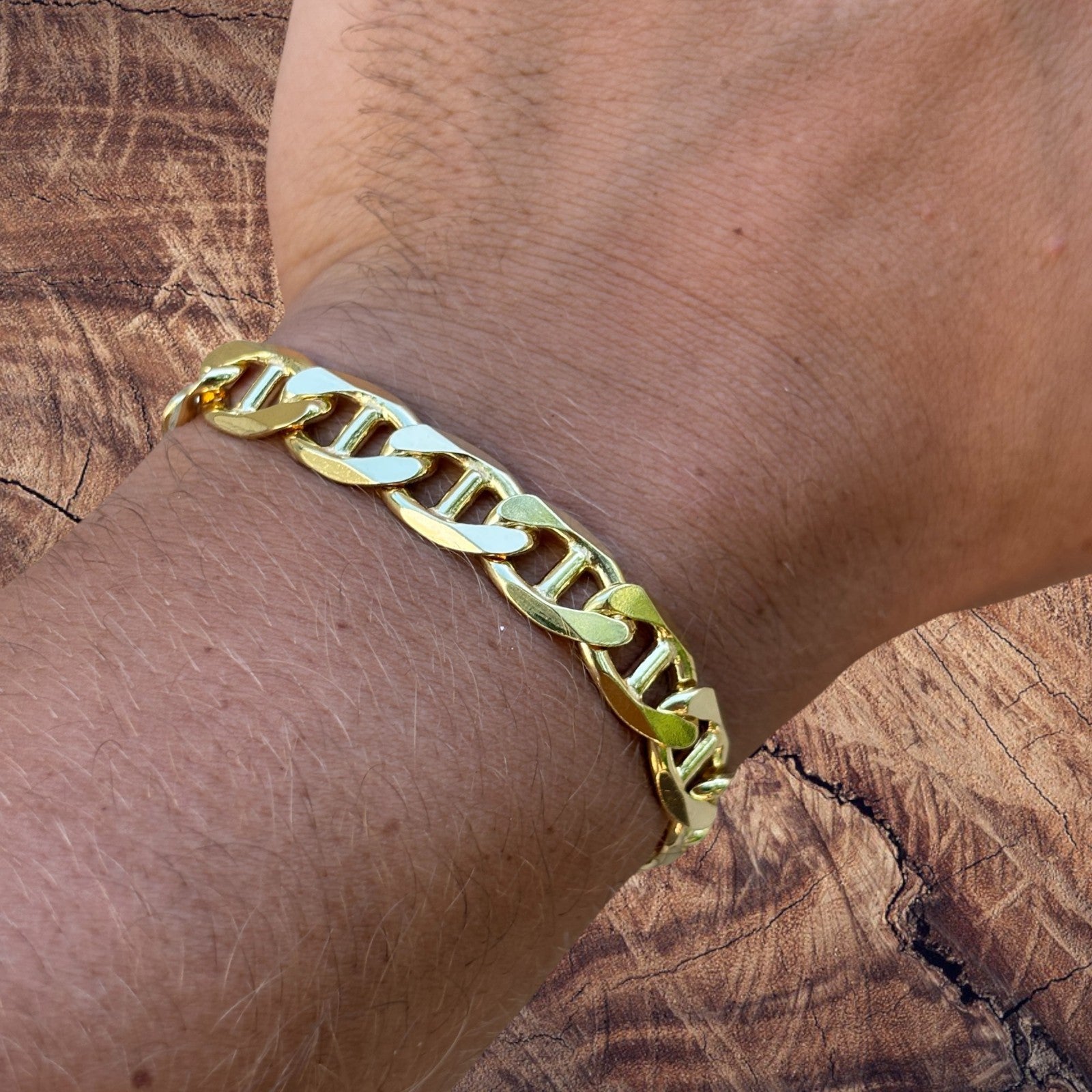 925 Sterling Silver 10mm Mariner Bracelet