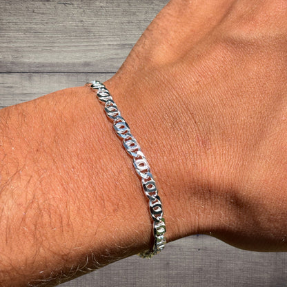 925 Sterling Silver 4.5mm Tiger Eye Bracelet