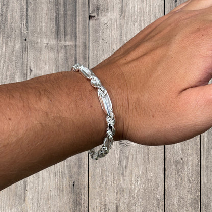 925 Sterling Silver 6mm Figarope Milano Bracelet