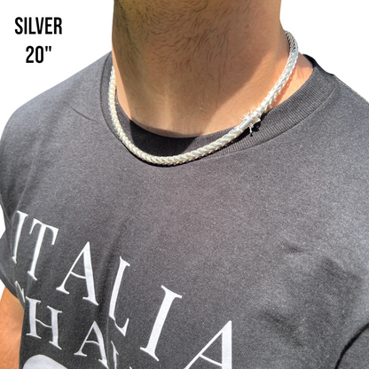 925 Sterling Silver 6mm Rounded Franco Chain Necklace