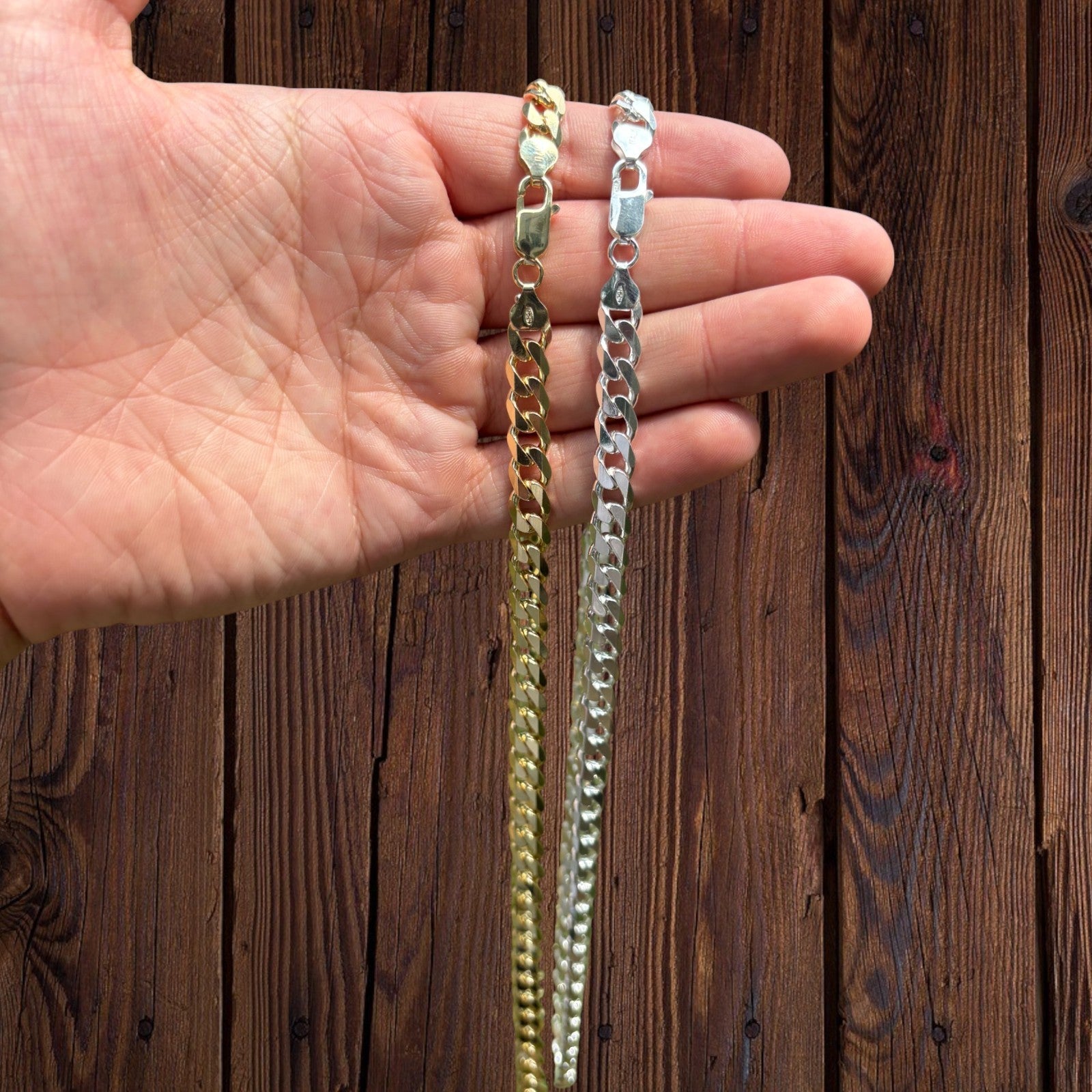 925 Sterling Silver 8mm Curb Chain Necklace