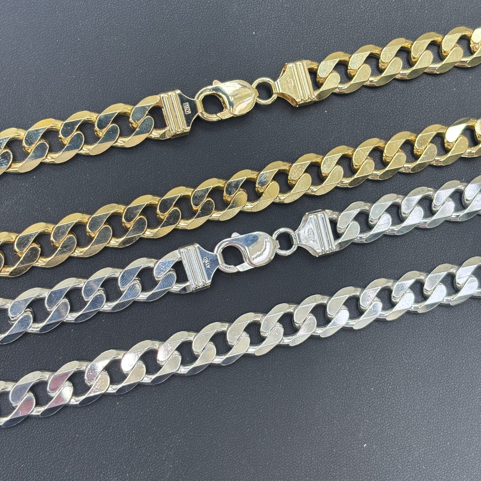 925 Sterling Silver 12mm Curb Chain Necklace