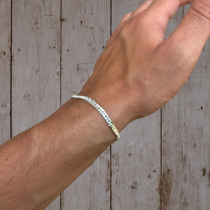 925 Sterling Silver 3.5mm Double Curb Bracelet