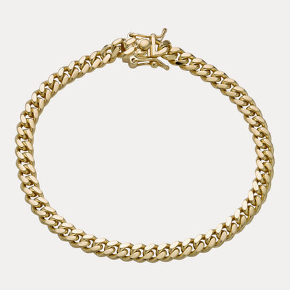 925 Sterling Silver 5mm Miami Cuban W. Box Clasp Bracelet