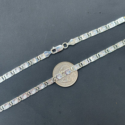 925 Sterling Silver 5mm Valentino Chain Necklace