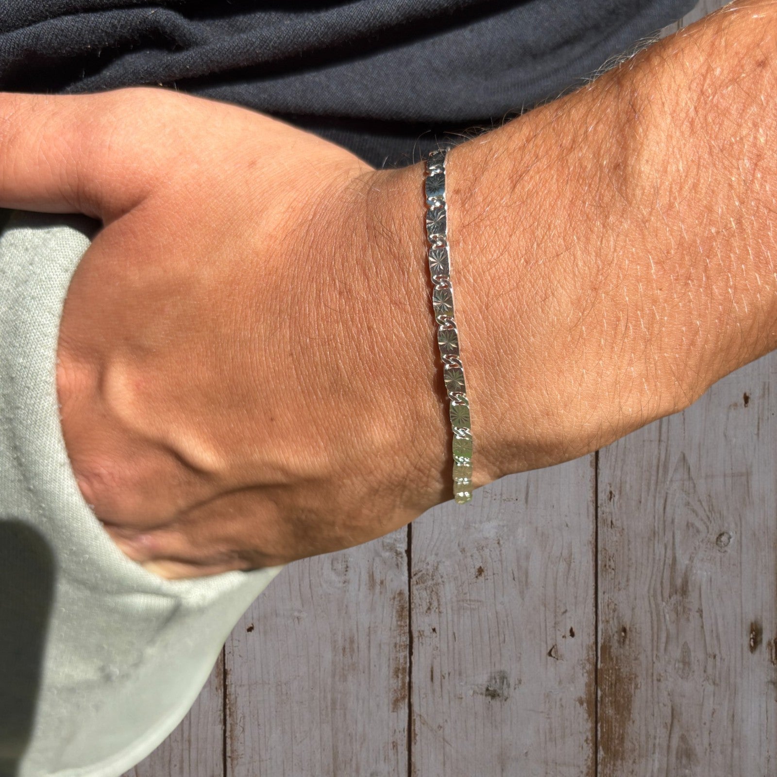 925 Sterling Silver 4mm Valentino Bracelet