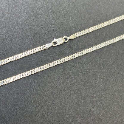 925 Sterling Silver 2.5mm Dollar Chain Necklace