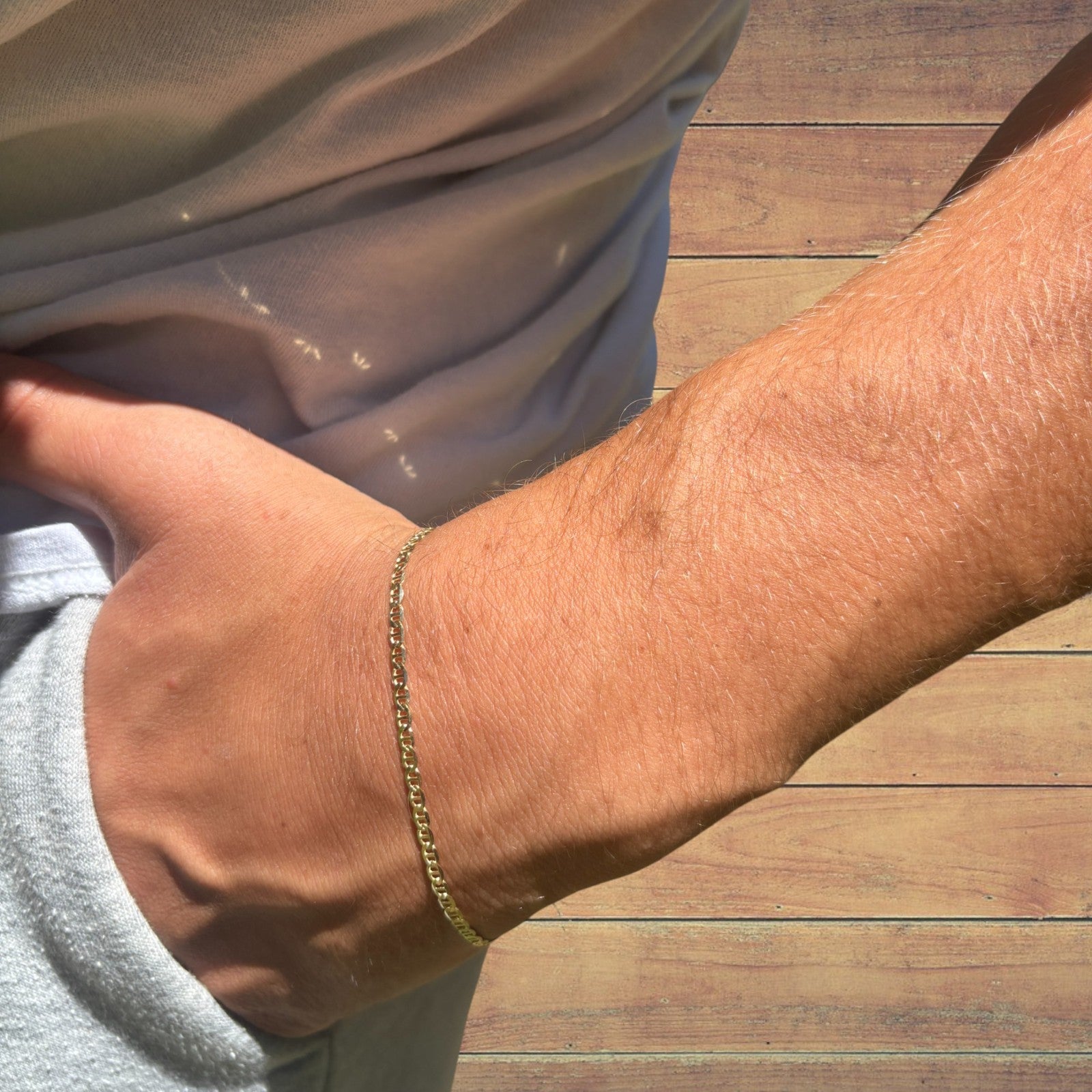 925 Sterling Silver 2.5mm Mariner Bracelet