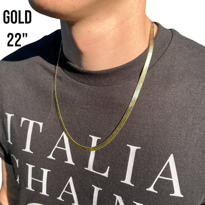 925 Sterling Silver 6mm Herringbone Chain Necklace