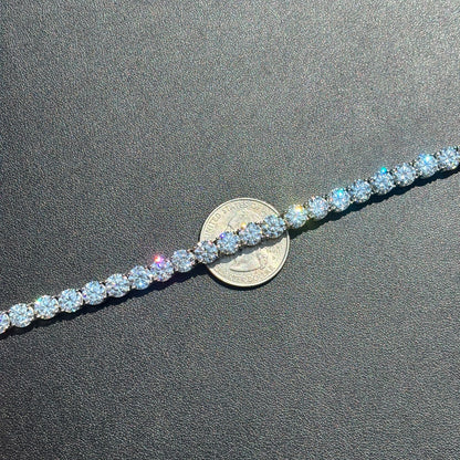 925 Sterling Silver 6mm Tennis Bracelet - CZ Or Moissanite