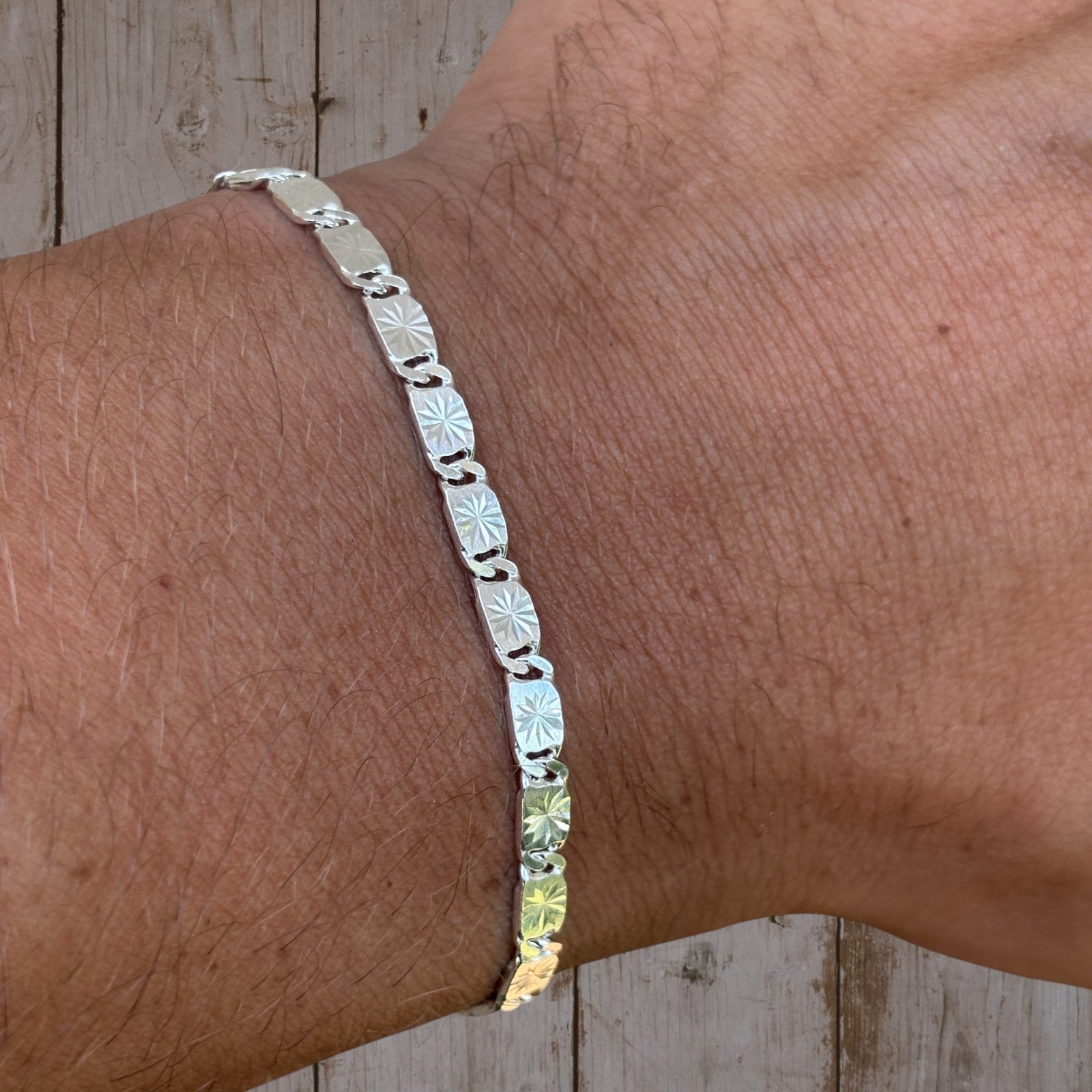 925 Sterling Silver 4mm Valentino Bracelet