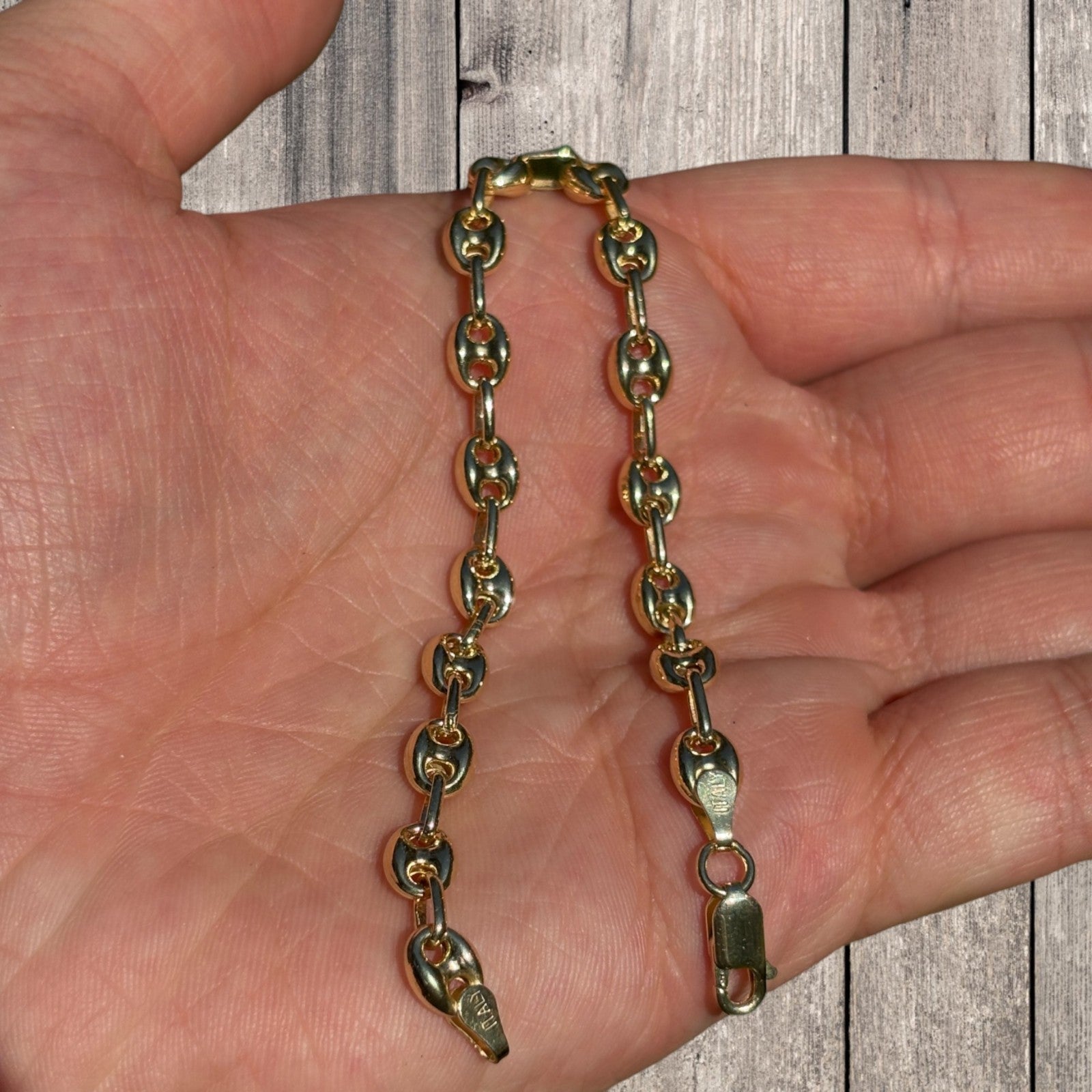 925 Sterling Silver 6mm Puffed Gucci Bracelet