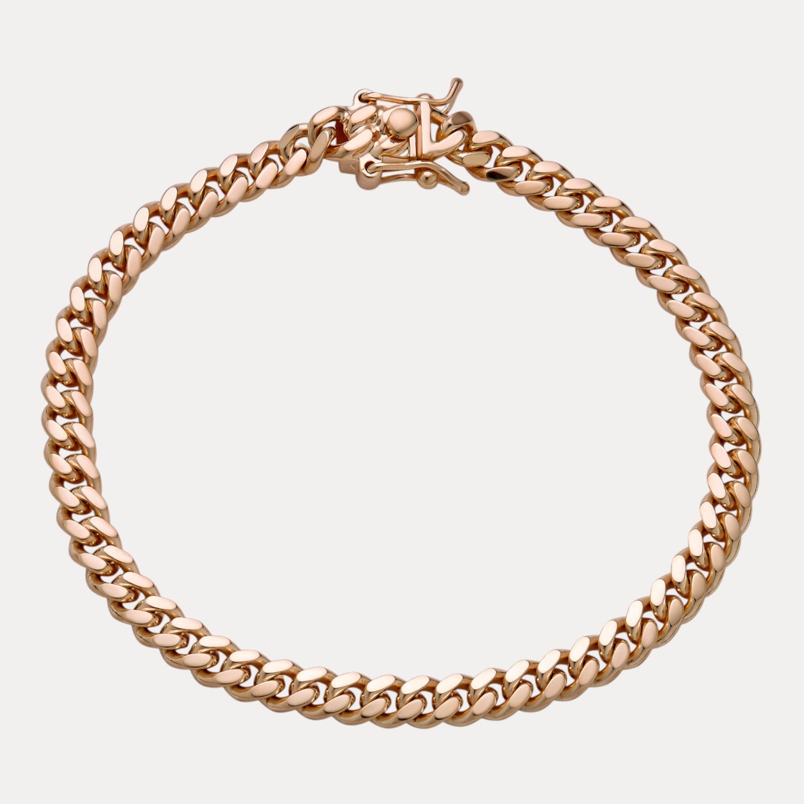 925 Sterling Silver 5mm Miami Cuban W. Box Clasp Bracelet