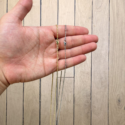 925 Sterling Silver 2mm Bead Chain Necklace