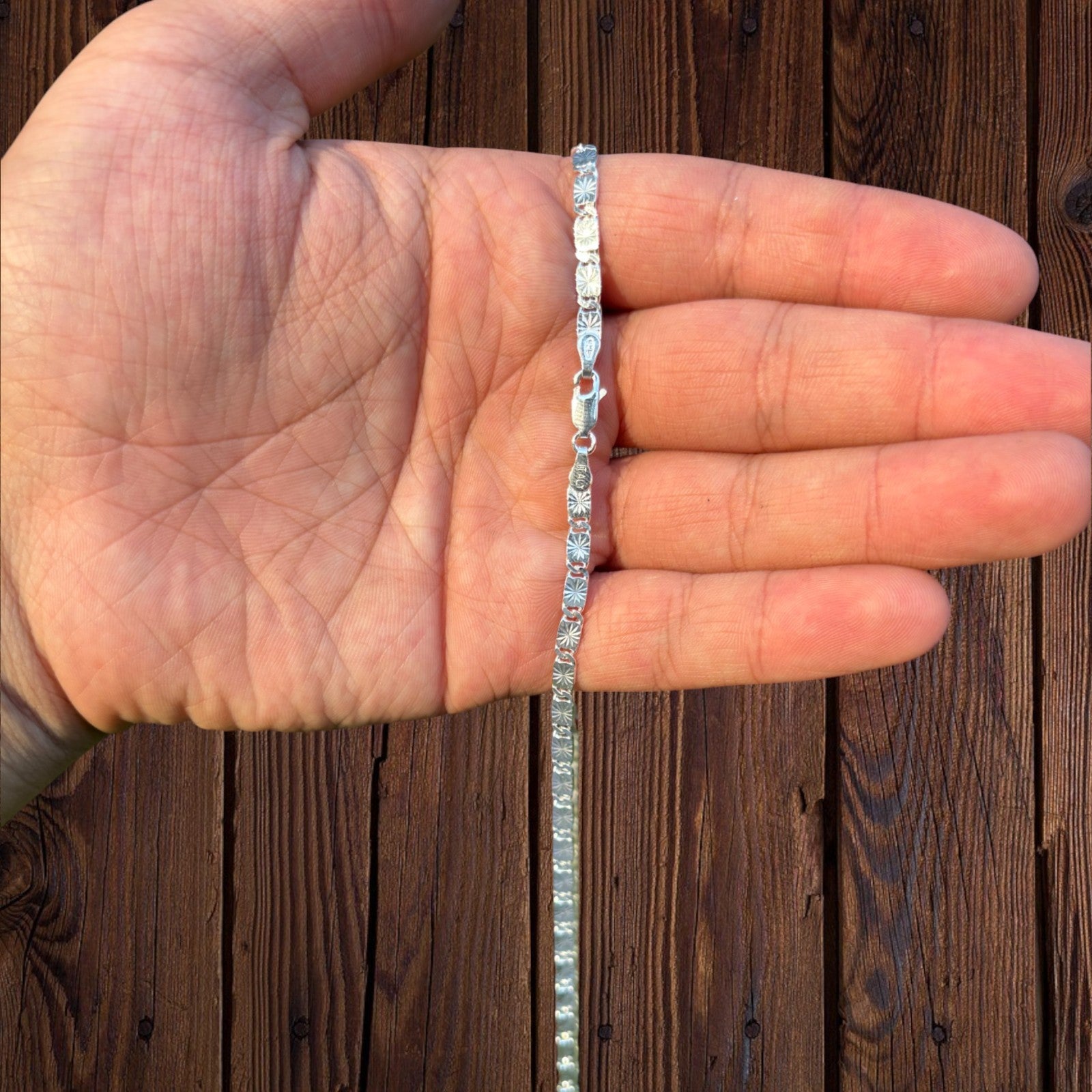 925 Sterling Silver 4mm Valentino Chain Necklace