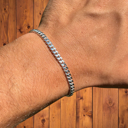 925 Sterling Silver 4mm Miami Cuban Bracelet