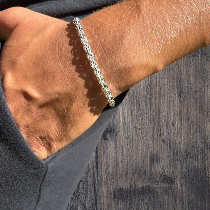 925 Sterling Silver 5mm Diamond Cut Rope Bracelet