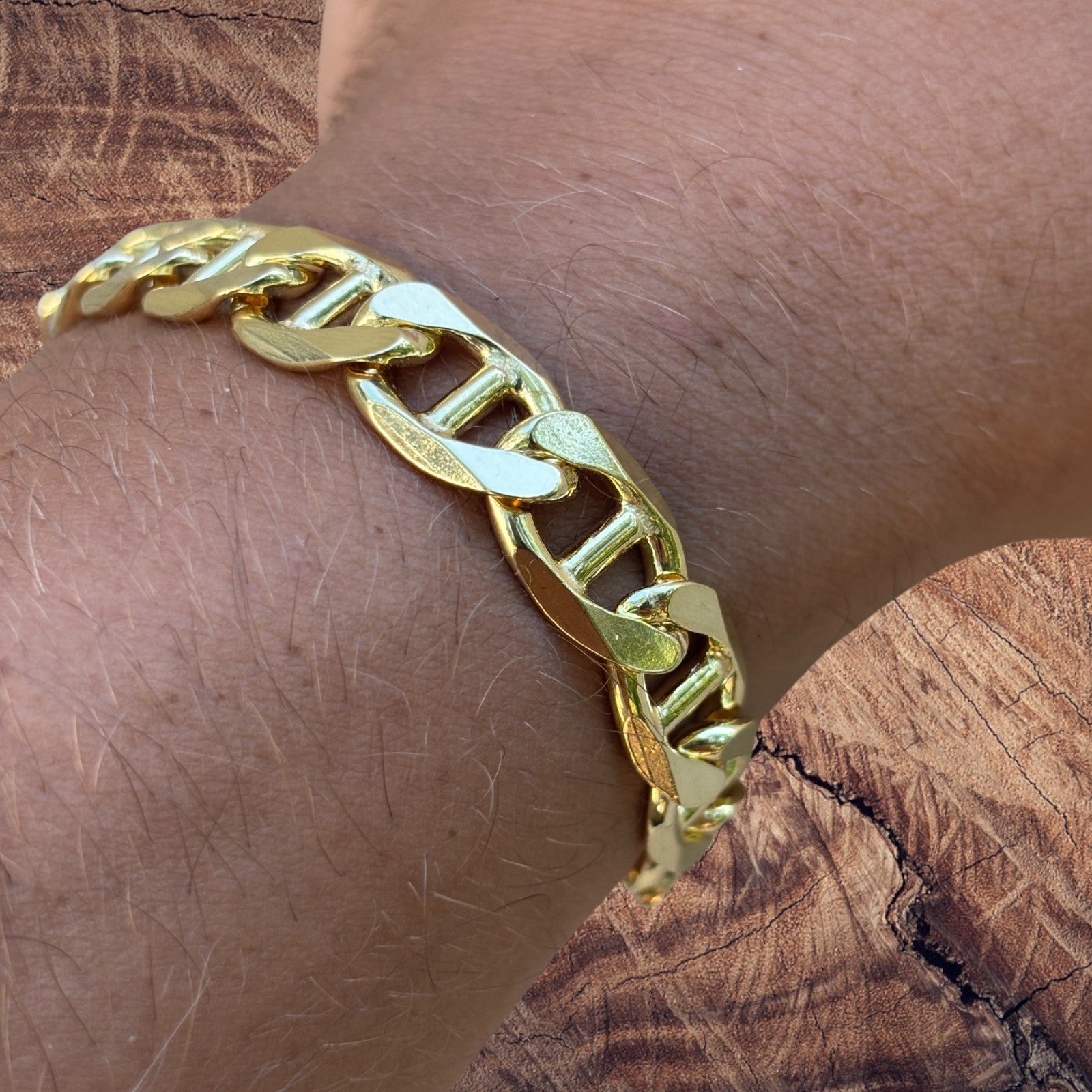 925 Sterling Silver 10mm Mariner Bracelet