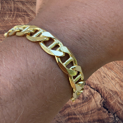 925 Sterling Silver 10mm Mariner Bracelet