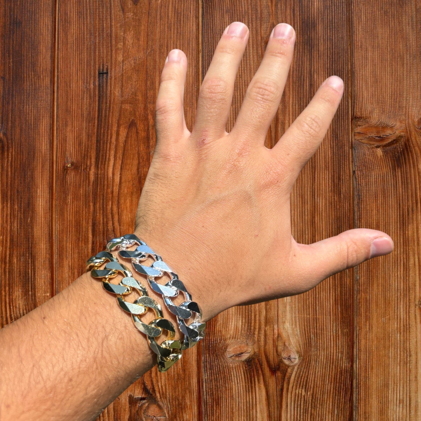 925 Sterling Silver 15mm Curb Bracelet