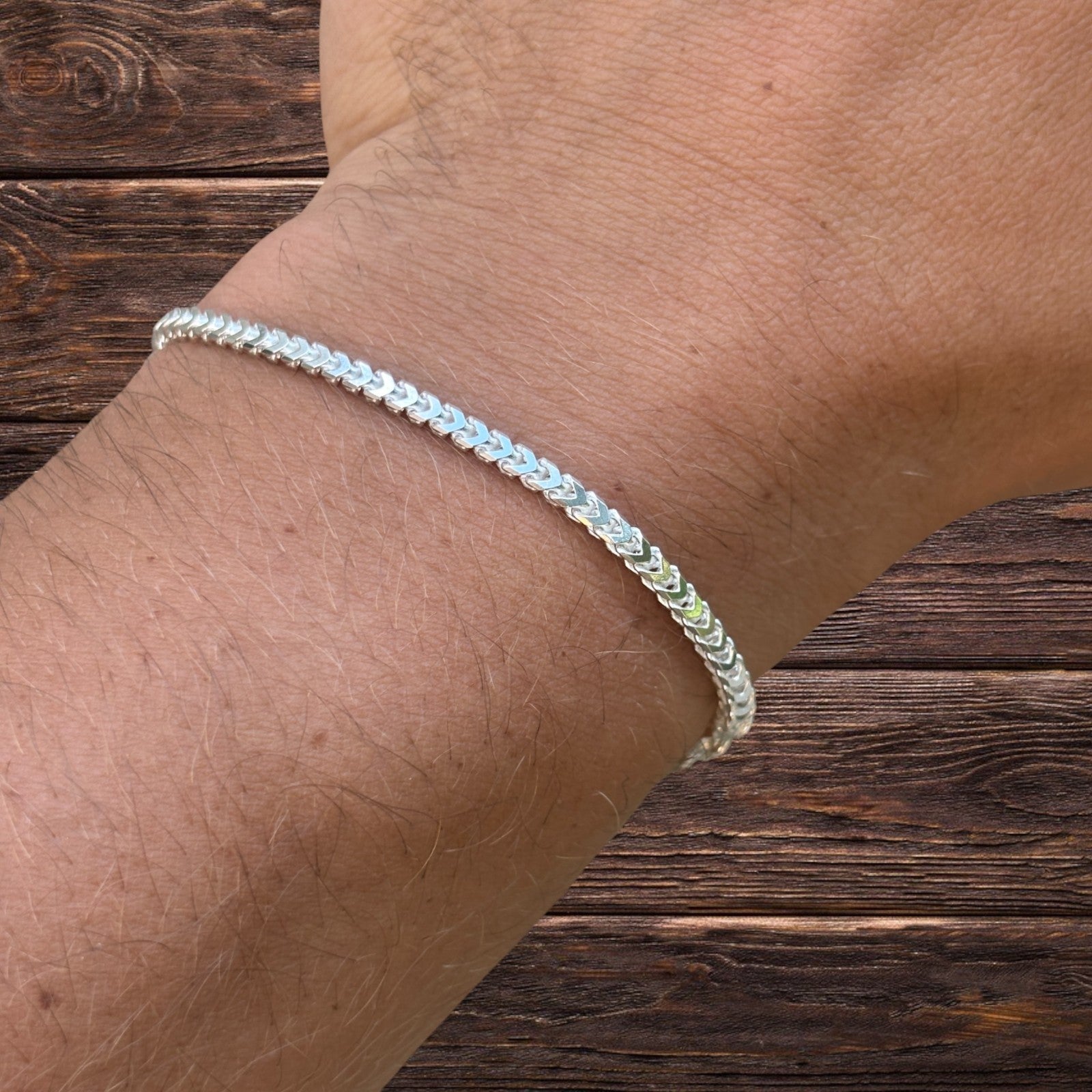 925 Sterling Silver 2.5mm Franco Bracelet
