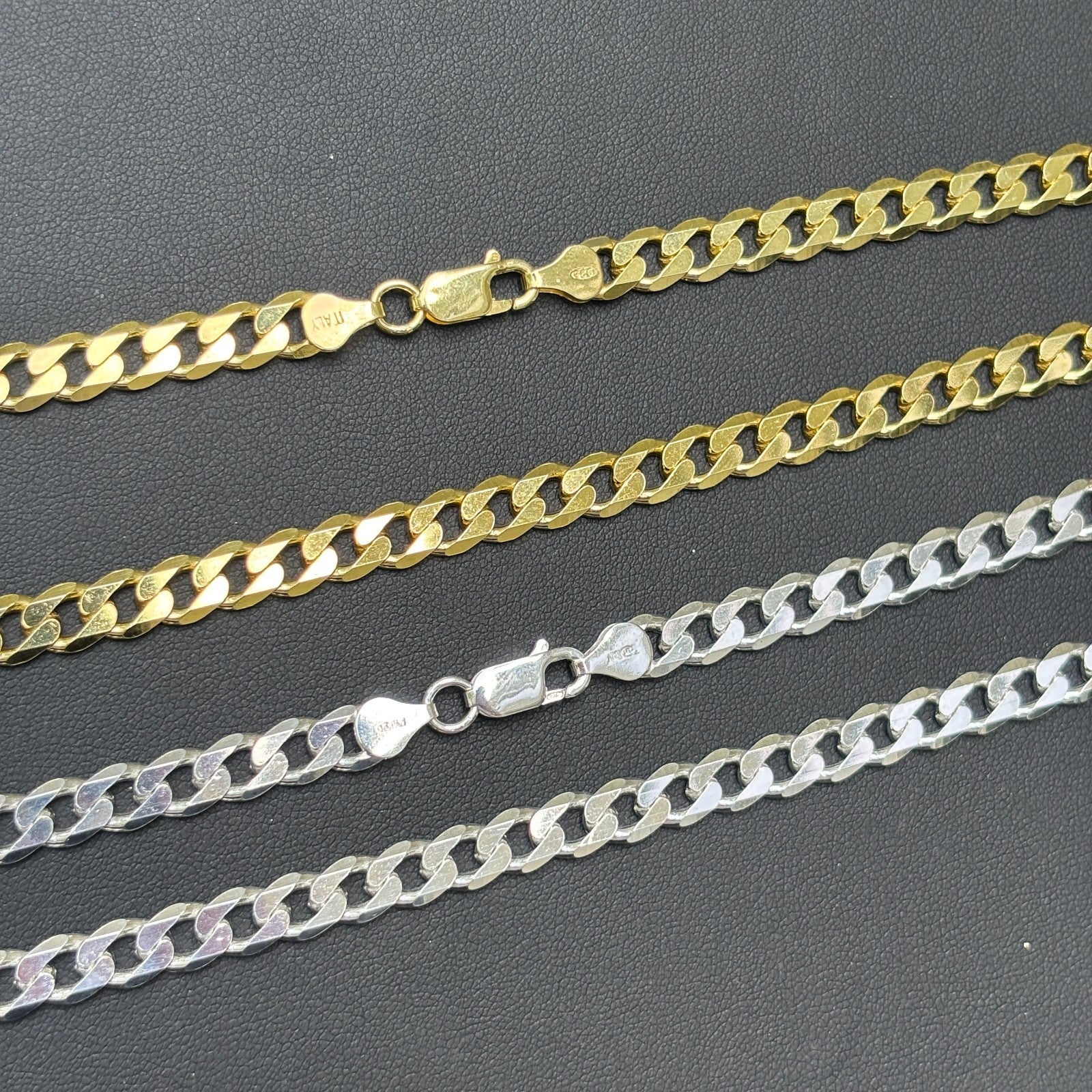 925 Sterling Silver 7mm Curb Chain Necklace