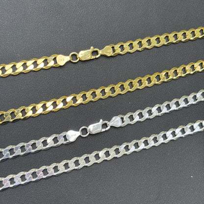 925 Sterling Silver 7mm Curb Chain Necklace
