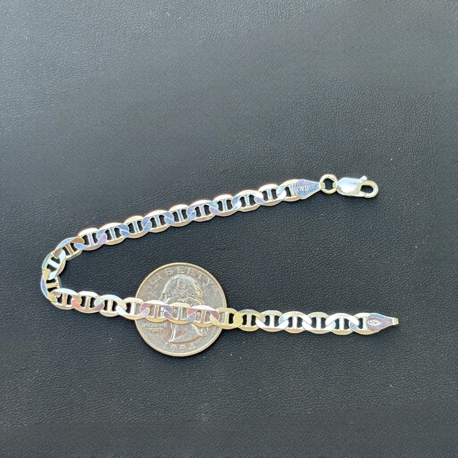 925 Sterling Silver 5mm Mariner Bracelet