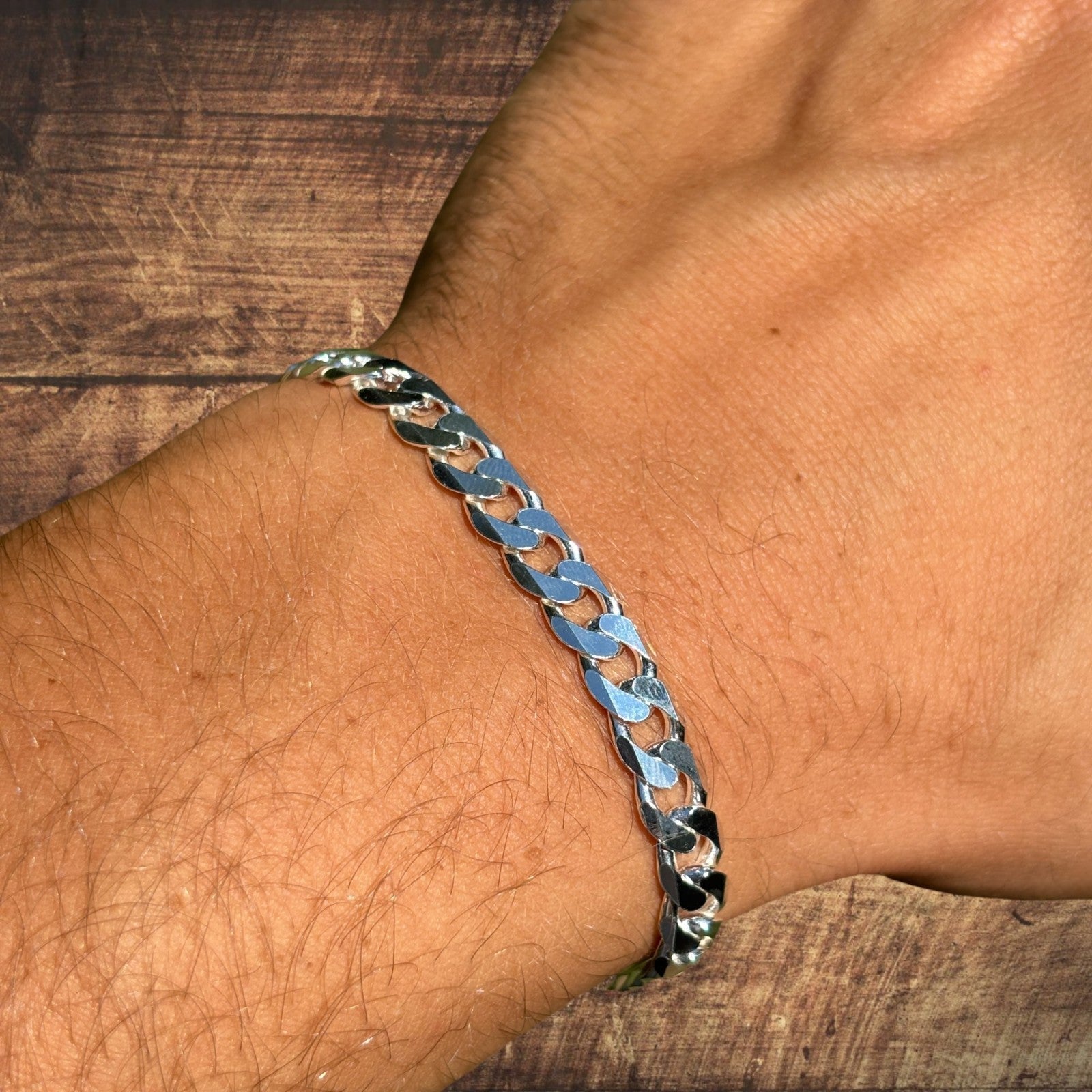 925 Sterling Silver 7mm Curb Bracelet