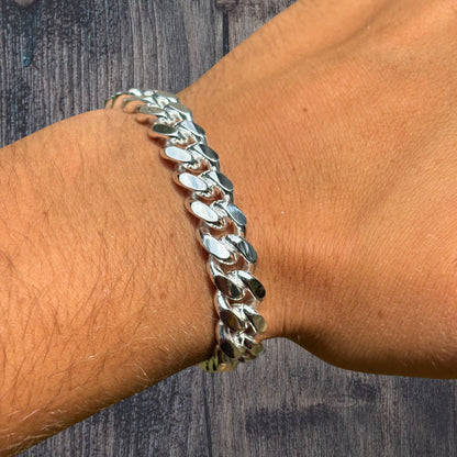 925 Sterling Silver 10mm Miami Cuban W. Box Clasp Bracelet