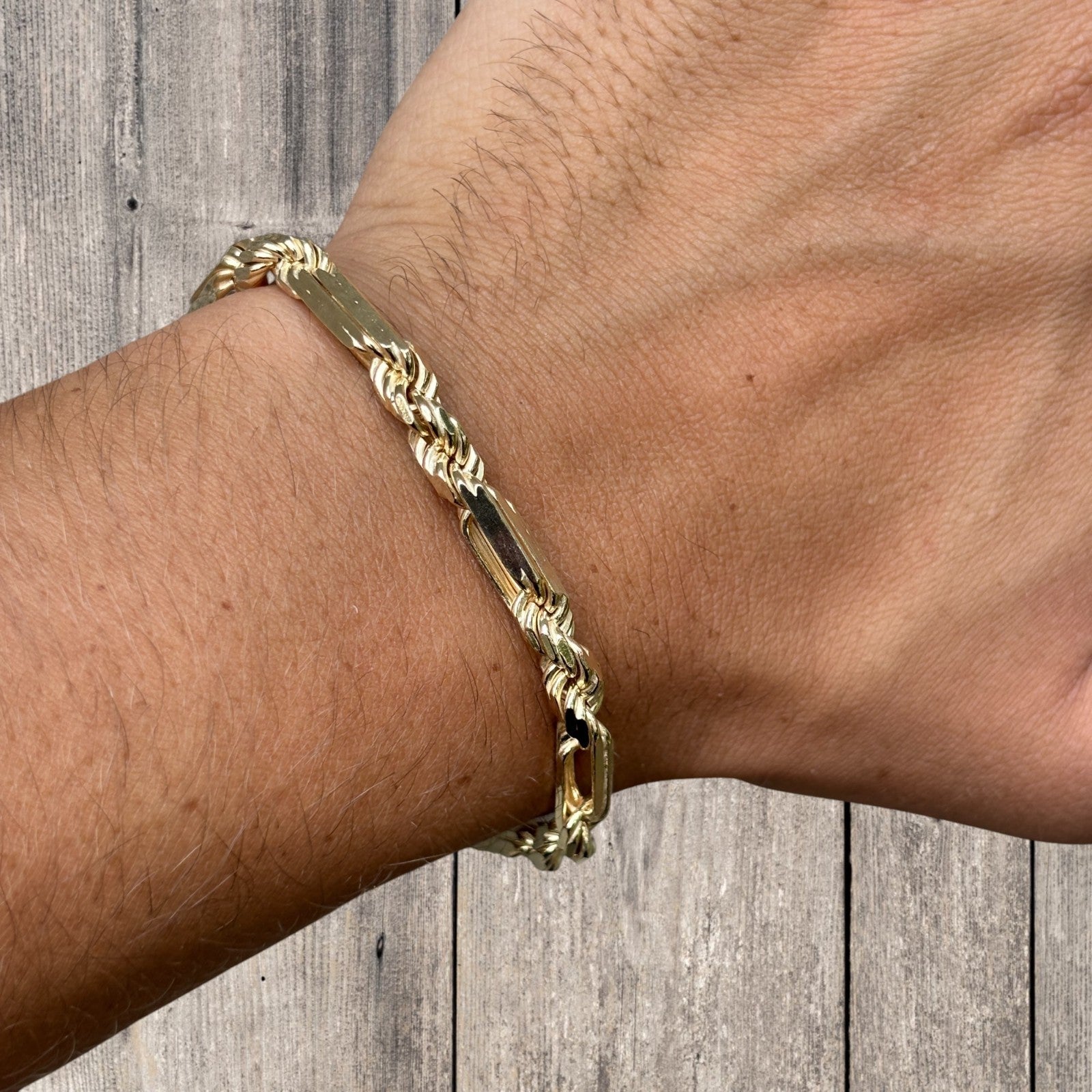 925 Sterling Silver 6mm Figarope Milano Bracelet