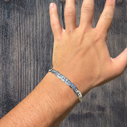 925 Sterling Silver 6mm Mariner Bracelet
