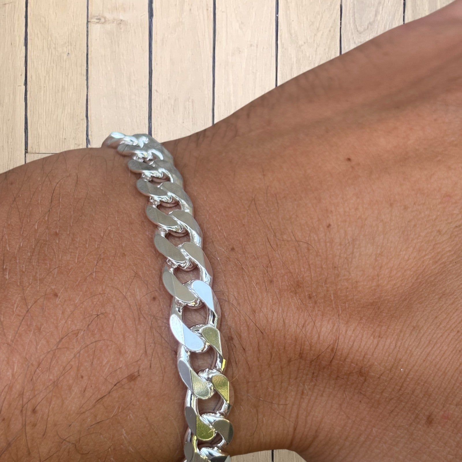 925 Sterling Silver 8mm Curb Bracelet