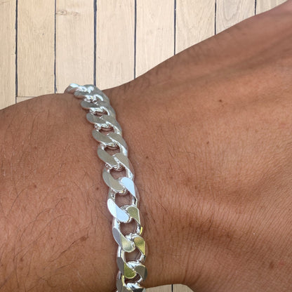 925 Sterling Silver 8mm Curb Bracelet