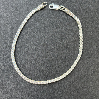 925 Sterling Silver 2.5mm Franco Bracelet