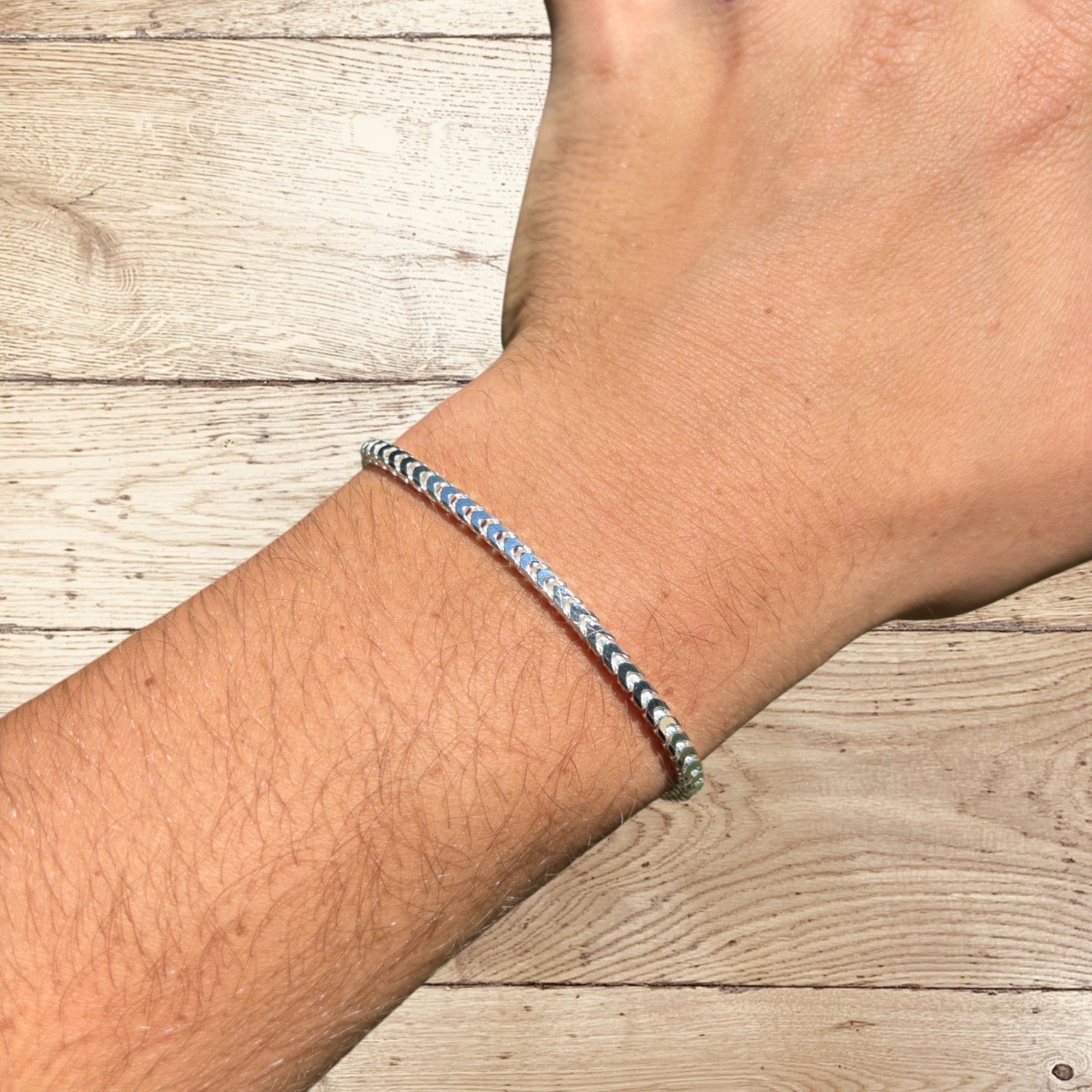 925 Sterling Silver 3mm Franco Bracelet