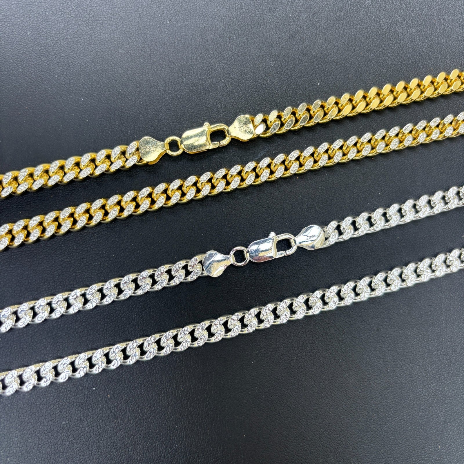 925 Sterling Silver 7mm Diamond Cut Miami Cuban Chain Necklace